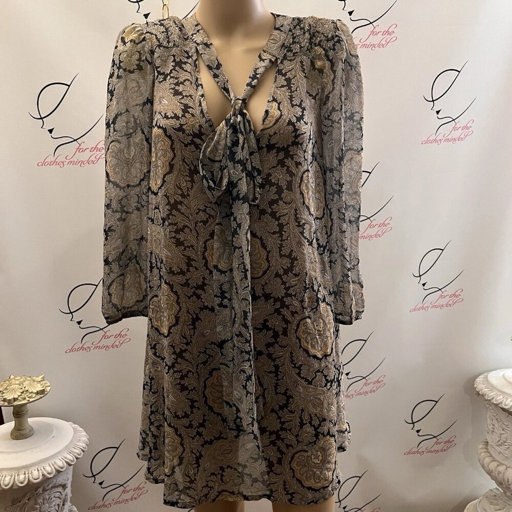 ASOS. Sz 6 Oversized. Tunic or Short Dress. Chiffon. Shirred Shoulders. B94
